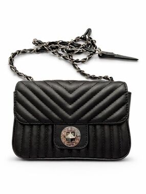 BCBGeneration Quilted Crossbody Bag – Black Chain Strap - Vegan Leather